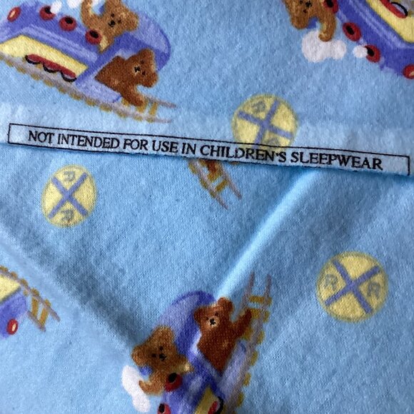 3 Baby Boy Flannel Fabrics Material Quilting Sewing Crafting - Picture 4 of 6